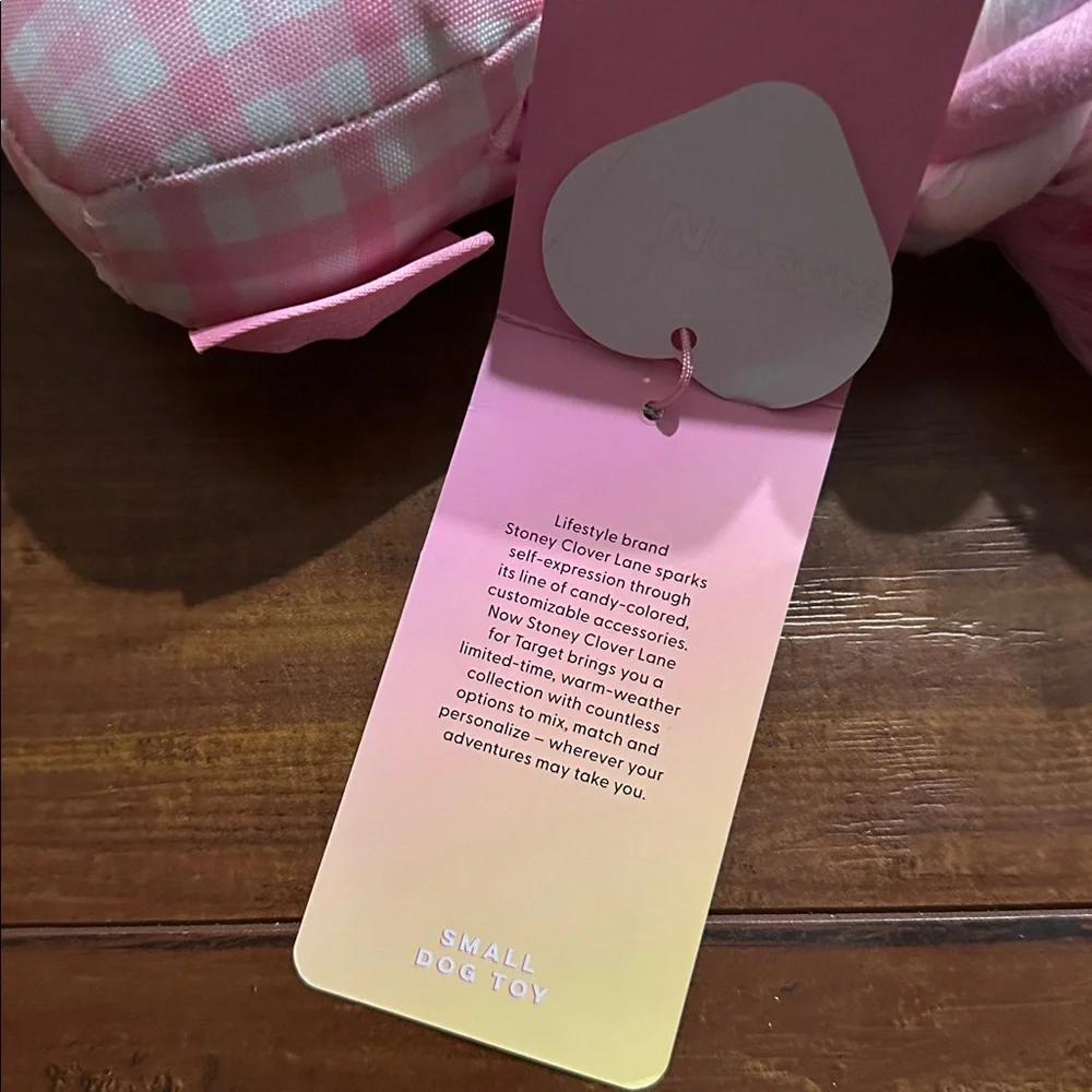 Stoney‎ Clover lane Target collaboration dog collar & heart toy Pink gingham LE